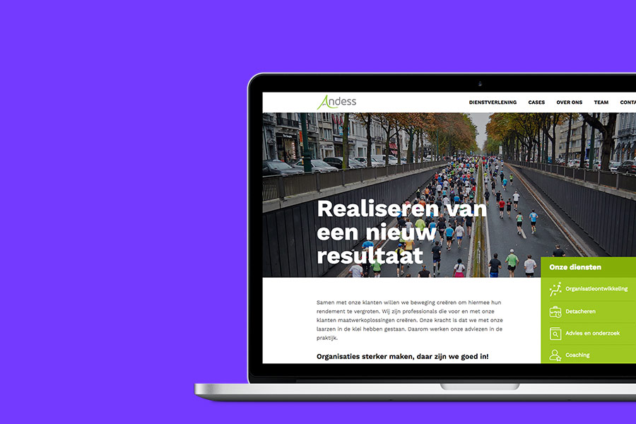 Realisatie website Andess